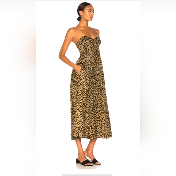 Mara Hoffman Mercedes Dress Black Sage Size 6 - Picture 2 of 10